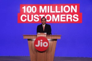 RIL Chairman and Managing Director Mukesh Ambani addresses a press conference in Mumbai (Photo: IANS)