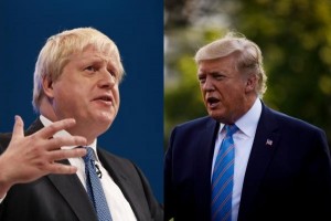 US President Donald Trump and UK Prime Minister Boris Johnson.